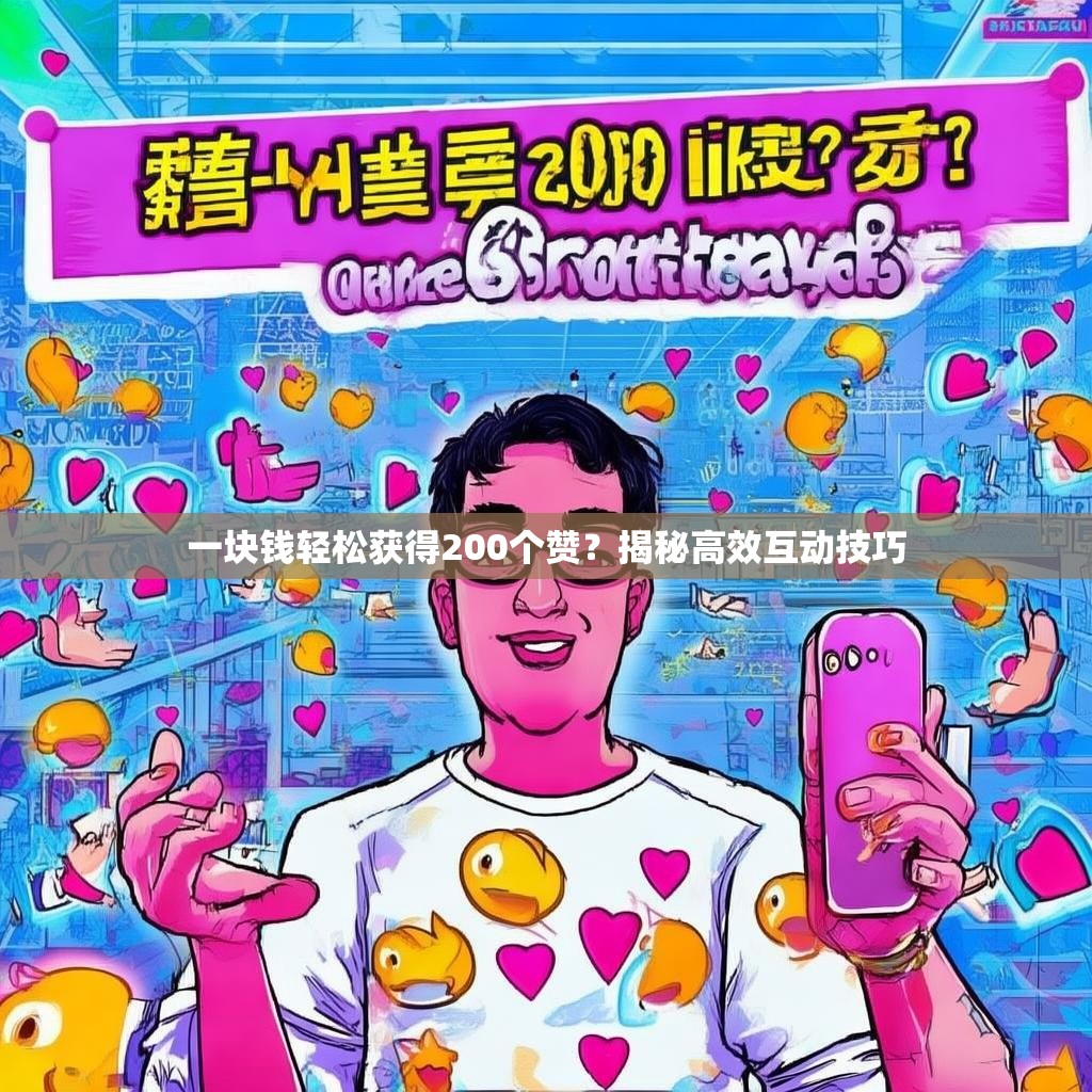 一块钱轻松获得200个赞？揭秘高效互动技巧