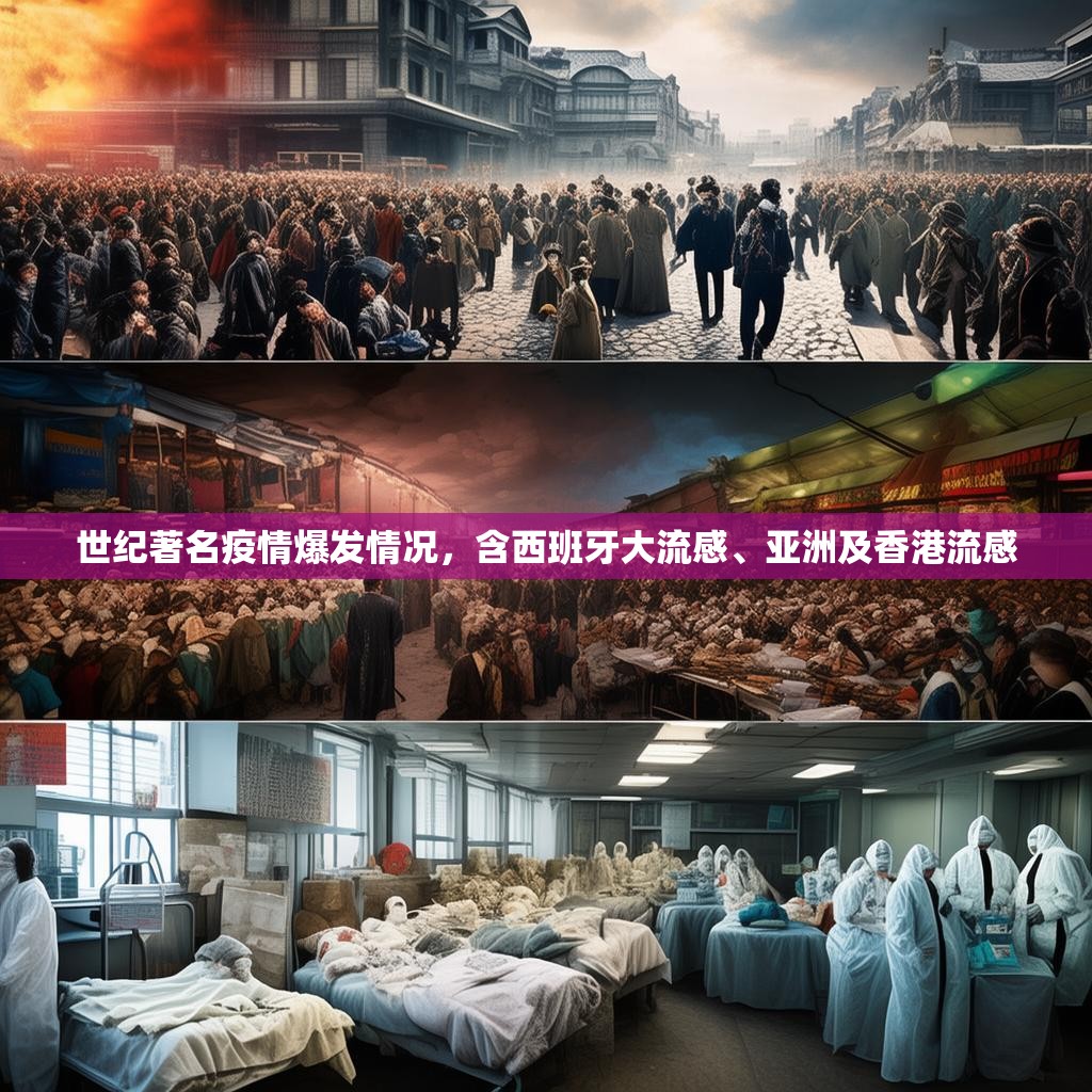 世纪著名疫情爆发情况，含西班牙大流感、亚洲及香港流感