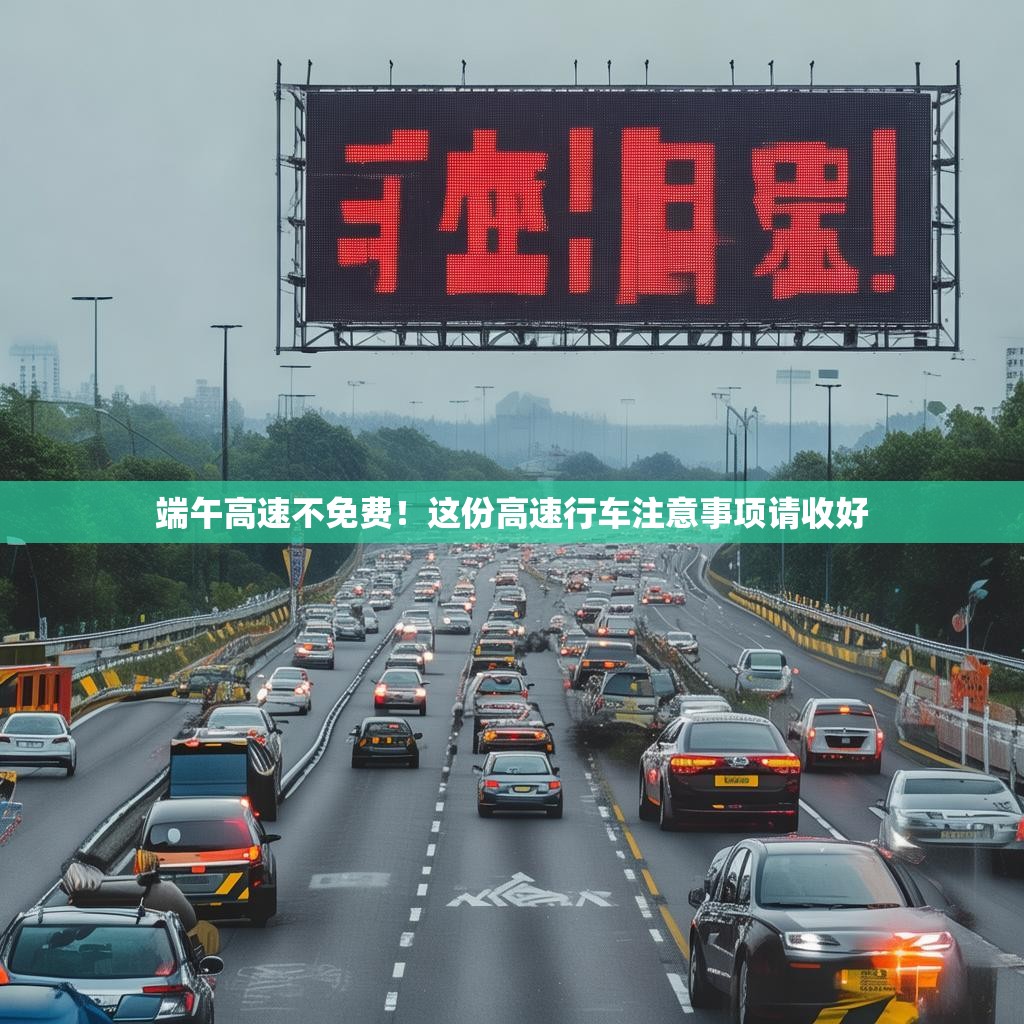 端午高速不免费！这份高速行车注意事项请收好