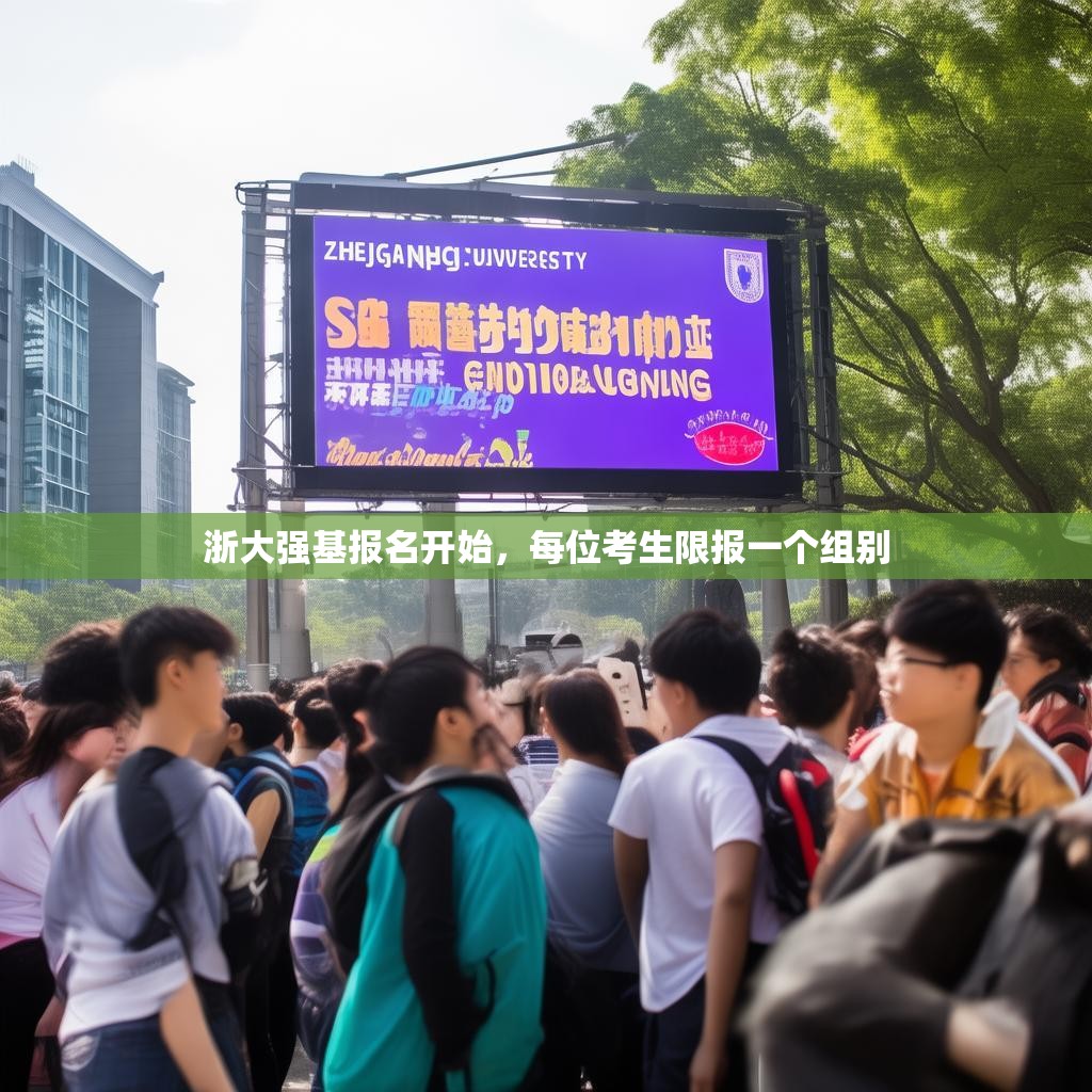 浙大强基报名开始，每位考生限报一个组别