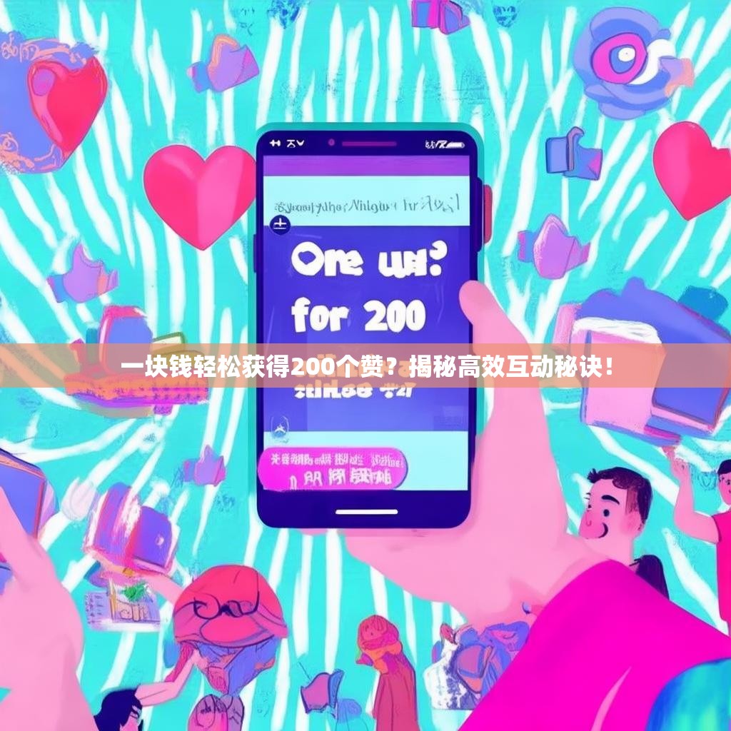 一块钱轻松获得200个赞？揭秘高效互动秘诀！