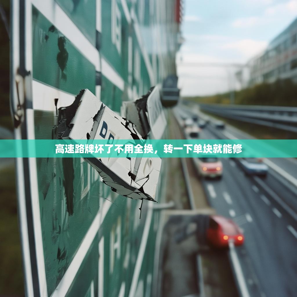 高速路牌坏了不用全换，转一下单块就能修