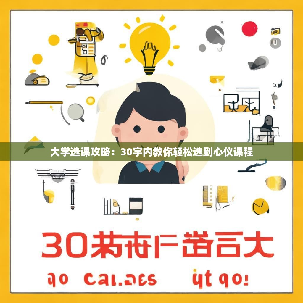 大学选课攻略：30字内教你轻松选到心仪课程