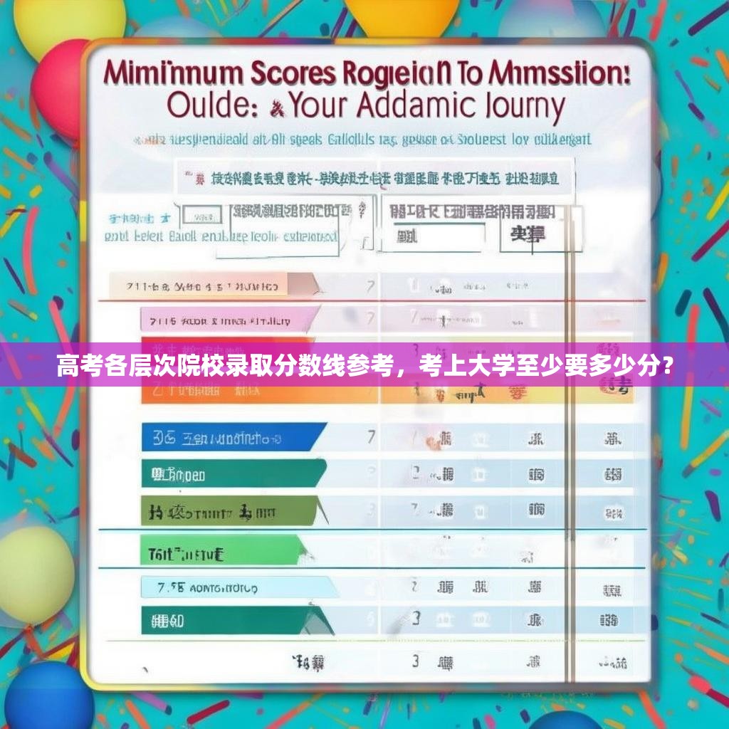高考各层次院校录取分数线参考，考上大学至少要多少分？