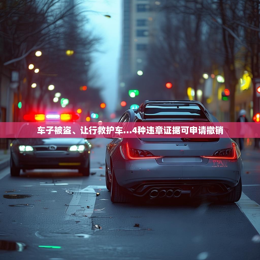 车子被盗、让行救护车…4种违章证据可申请撤销