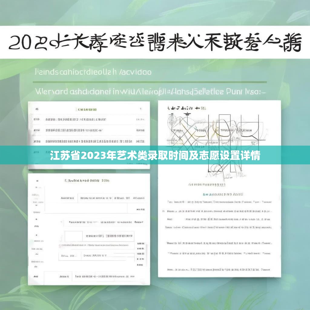 江苏省2023年艺术类录取时间及志愿设置详情