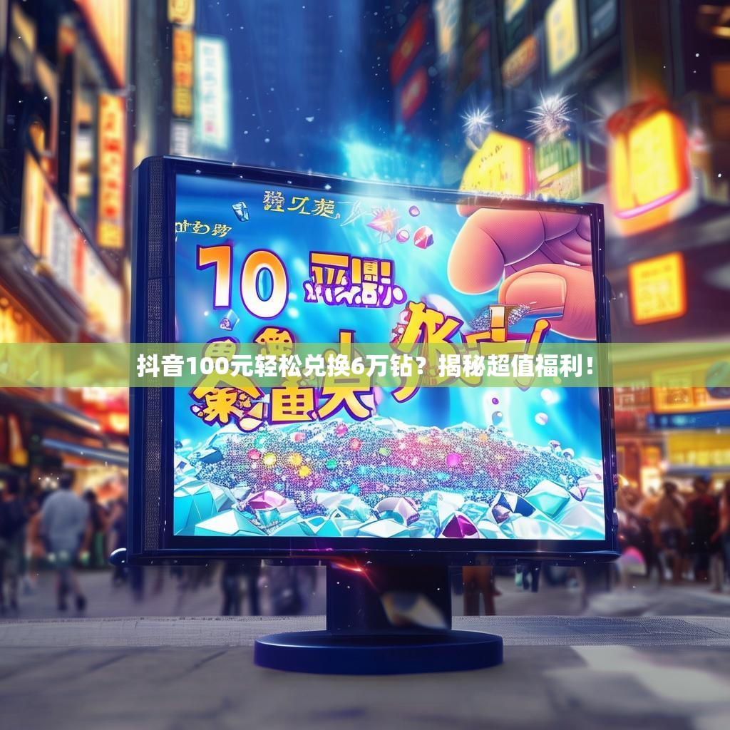 抖音100元轻松兑换6万钻？揭秘超值福利！