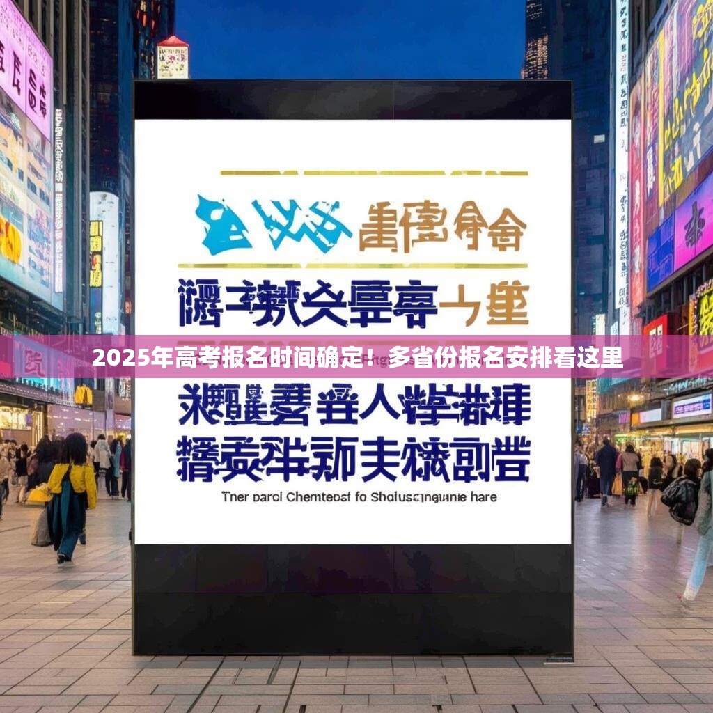 2025年高考报名时间确定！多省份报名安排看这里