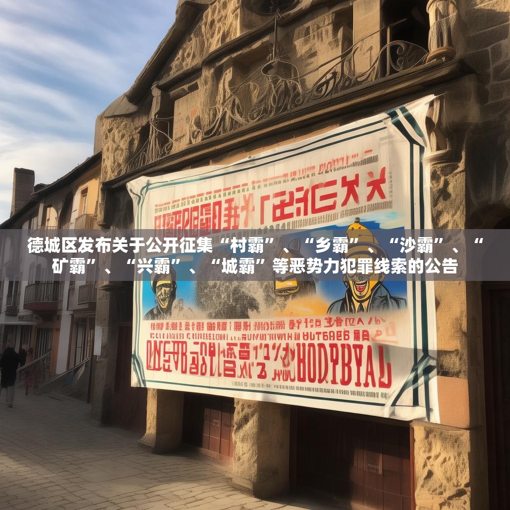 德城区发布关于公开征集“村霸”、“乡霸”、“沙霸”、“矿霸”、“兴霸”、“城霸”等恶势力犯罪线索的公告