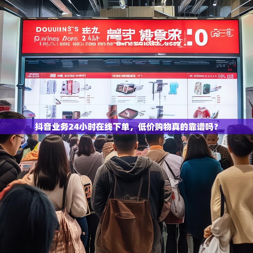 抖音业务24小时在线下单，低价购物真的靠谱吗？