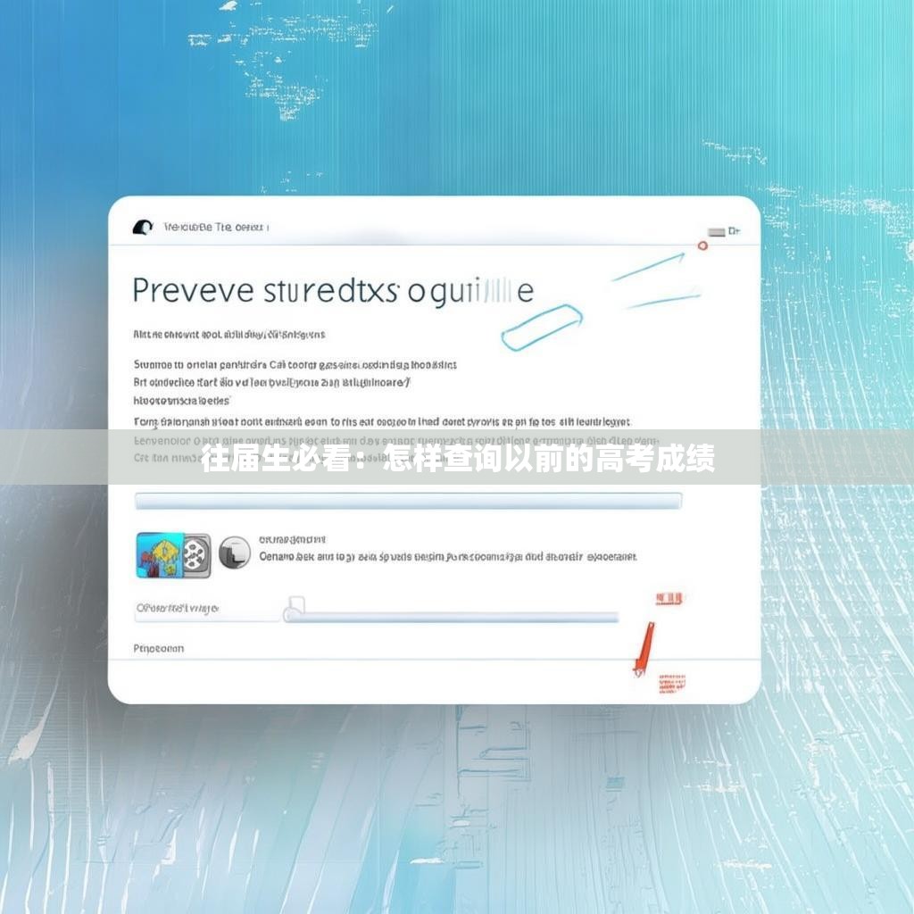 往届生必看：怎样查询以前的高考成绩