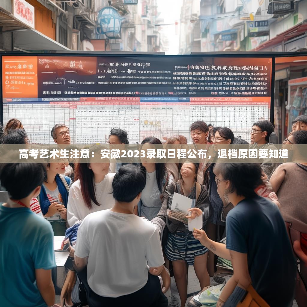 高考艺术生注意:安徽2023录取日程公布,退档原因要知道