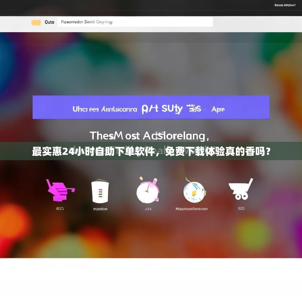 最实惠24小时自助下单软件，免费下载体验真的香吗？