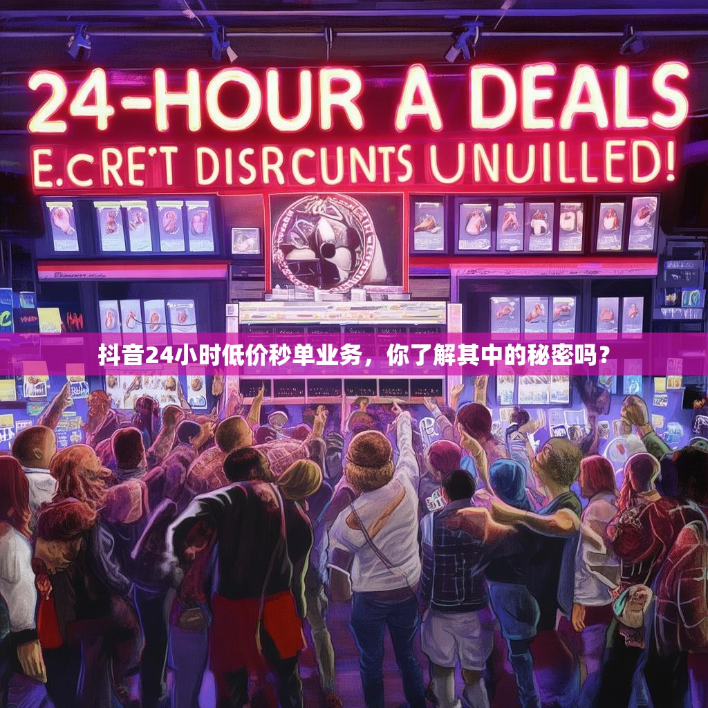 抖音24小时低价秒单业务，你了解其中的秘密吗？