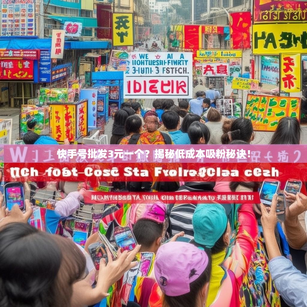 快手号批发3元一个？揭秘低成本吸粉秘诀！