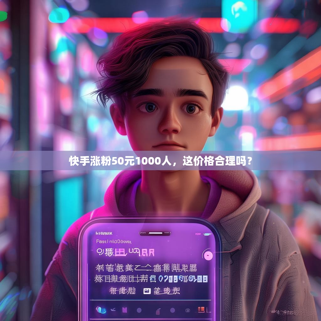 快手涨粉50元1000人，这价格合理吗？