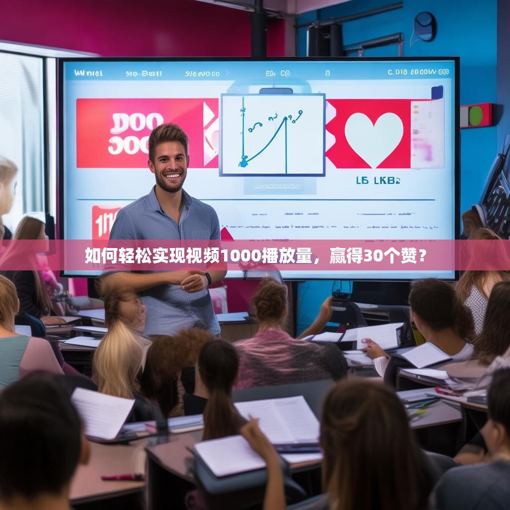 如何轻松实现视频1000播放量，赢得30个赞？