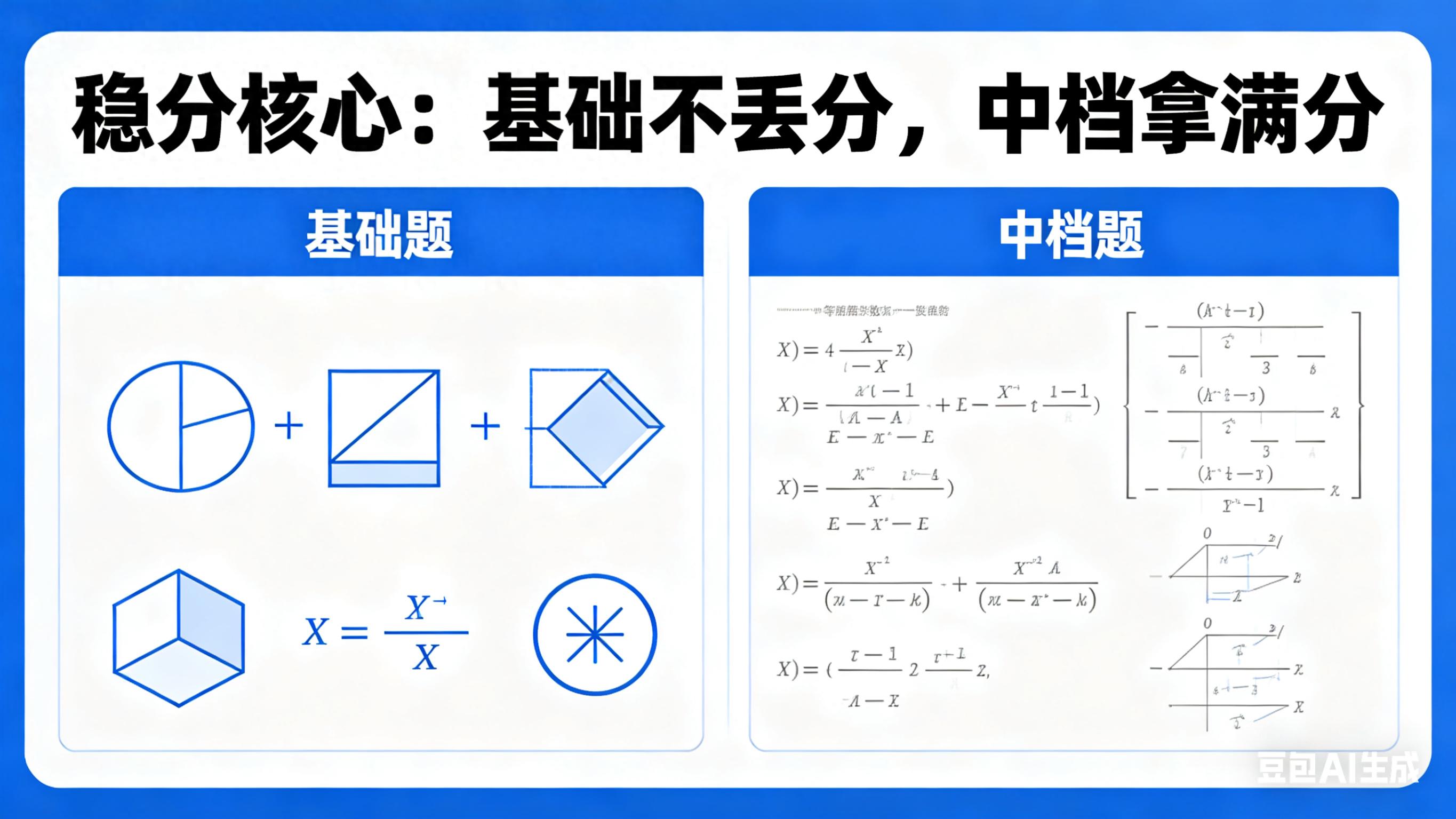 高考数学考场技巧：会做的题不丢分，不会的多抢分