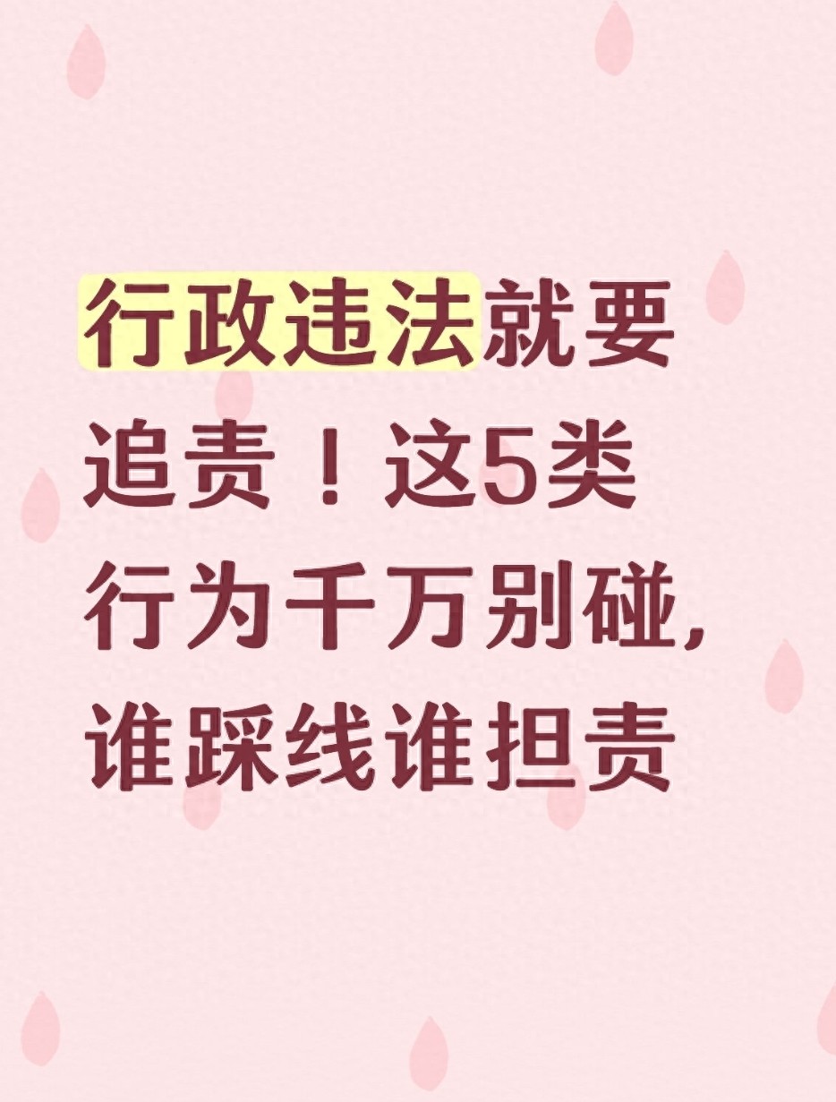2026年2月1日起行政违法追责进入新阶段，5类行为将被问责